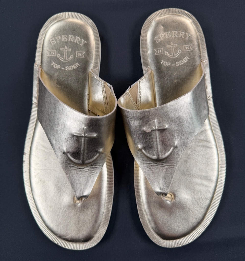 Sperry Top Sider Gold Sandal Shoe (Women's Size 9)